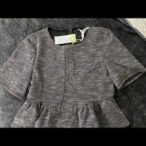 Bcbg xxs black / multi colors blouse new with tag